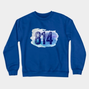 814 Area Code Erie Pennsylvania Retro Distressed Gift Crewneck Sweatshirt